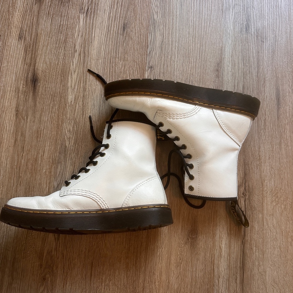 Dr. Martens White Combat Boots